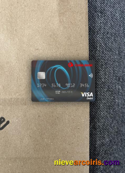 Japan Chiba Bank visa debit card photolook